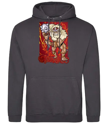 Mutant Warrior – Hammer Fury - mandrill, thunder cats, mutant warrior, hammer fighter, villain character, retro cartoon, 80s animation, battle design - Standard Hoodie