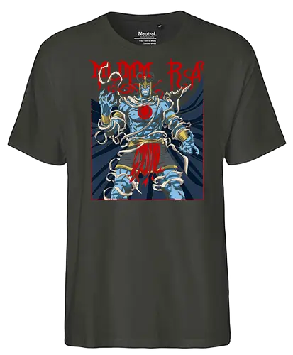 Mumm-Ra – Rising Evil - mumm ra, thunder cats, dark transformation, evil power, retro cartoon, 80s animation, villain rise, dark aura - Fairtrade T-Shirt