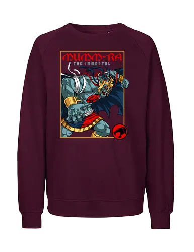 Mumm-Ra – Ancient Terror - mumm ra, thunder cats, ancient evil, undead king, retro cartoon, 80s villain, dark magic, horror vibe - Fairtrade Sweatshirt