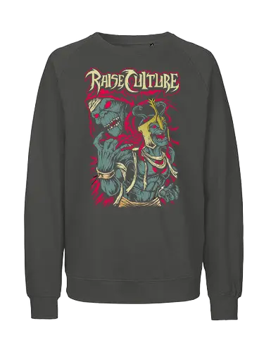 Mumm-Ra – Monstrous Form - mumm ra, thunder cats, monster form, undead creature, dark villain, retro cartoon, 80s animation, horror style - Fairtrade Sweatshirt