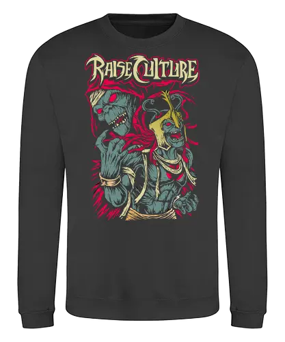 Mumm-Ra – Monstrous Form - mumm ra, thunder cats, monster form, undead creature, dark villain, retro cartoon, 80s animation, horror style - Sweatshirt