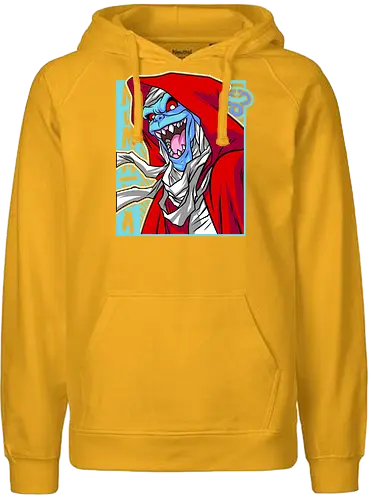 Mumm-Ra – Crimson Hood - mumm ra, thundercats, red hood, dark mage, villain design, retro cartoon, 80s animation, evil aura - Fairtrade Hoodie