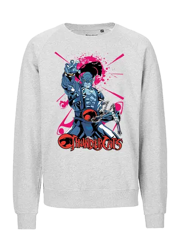 Panthro – Tech Warrior - panthro, thundercats, strong hero, tech fighter, retro cartoon, 80s animation, muscle warrior, action hero - Fairtrade Sweatshirt