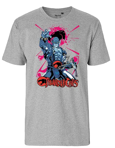 Panthro – Tech Warrior - panthro, thundercats, strong hero, tech fighter, retro cartoon, 80s animation, muscle warrior, action hero - Fairtrade T-Shirt
