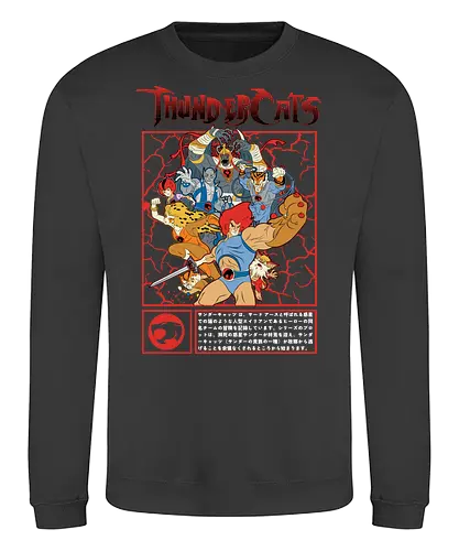 ThunderCats – Battle Frame - thundercats, team heroes, retro cartoon, 80s animation, action squad, comic style, classic show, group design - Sweatshirt