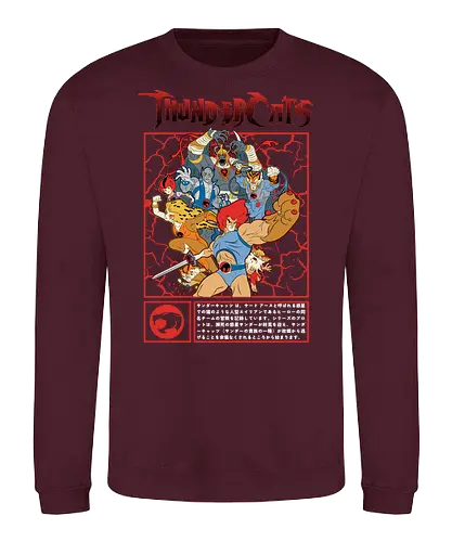 ThunderCats – Battle Frame - thundercats, team heroes, retro cartoon, 80s animation, action squad, comic style, classic show, group design - Sweatshirt
