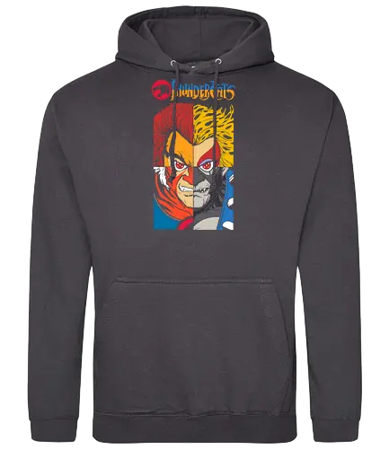 ThunderCats – Heroes Faces - thundercats, rivals, hero villain, retro cartoon, 80s animation, face design, comic art, nostalgic style - Standard Hoodie