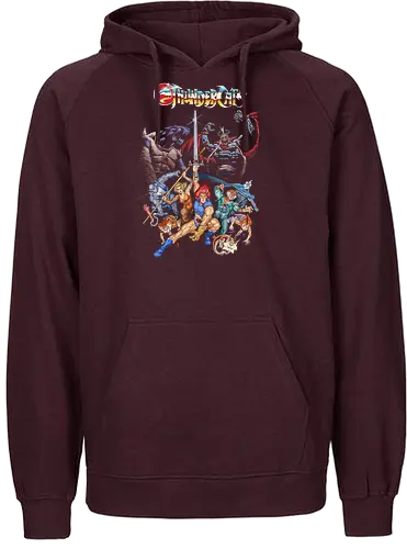 ThunderCats – Classic Battle 1985 - thundercats, 1985, retro cartoon, classic animation, battle scene, hero team, nostalgic design, vintage style - Fairtrade Hoodie