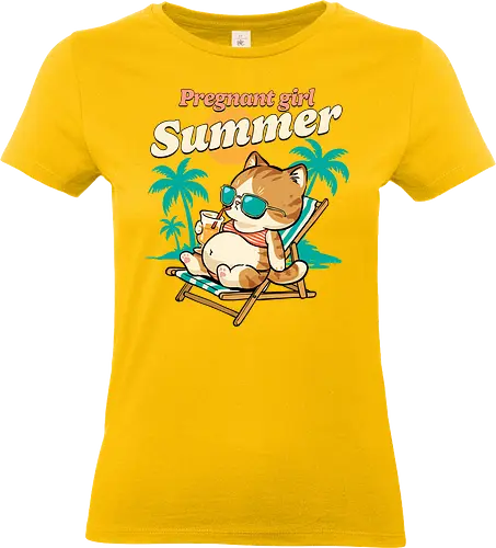 Pregnant Girl Summer - pregnant girl summer, baby shower, beach, beaching not teaching, coming soon, mom to be, mommy, motherhood, mothers day, pregnancy, pregnancy announcement, pregnancy reveal, summer, sunshine, vacation - Standard T-Shirt (Women)