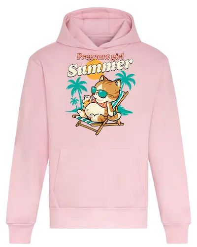 Pregnant Girl Summer - pregnant girl summer, baby shower, beach, beaching not teaching, coming soon, mom to be, mommy, motherhood, mothers day, pregnancy, pregnancy announcement, pregnancy reveal, summer, sunshine, vacation - Heavyweight Hoodie
