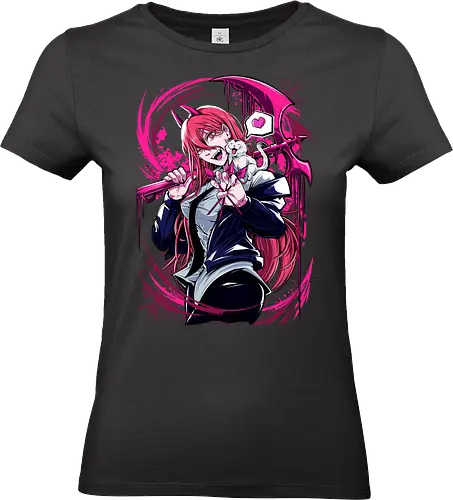 Power - Man Chainsaw - Kawaii, Anime, Manga, Tokyo, Angry, Japanese Art, Aesthetic, Manga Style, Kelvatroji, Aggressive, Gamer, Otaku, Gift, Cool - Standard T-Shirt (Women)