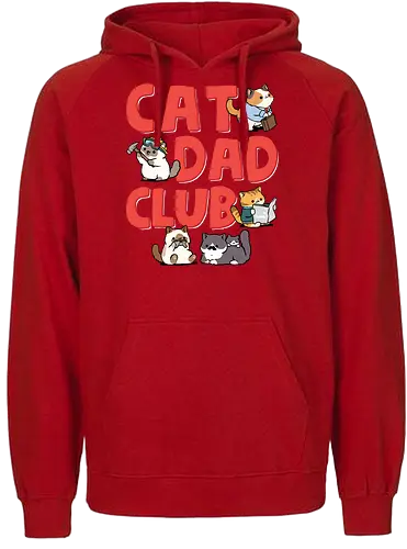 Cat Dad Club - cat dad, animal, cat, cat christmas, cat lover, cat meme, cat owner, cats, dad, father, fathers day, i love my cat, kitten, kitty, meme - Fairtrade Hoodie