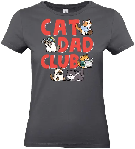 Cat Dad Club - cat dad, animal, cat, cat christmas, cat lover, cat meme, cat owner, cats, dad, father, fathers day, i love my cat, kitten, kitty, meme - Standard T-Shirt (Women)