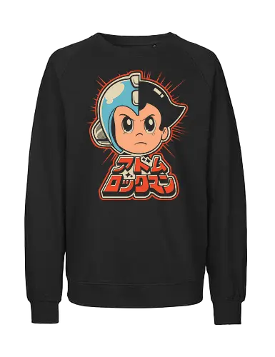 Future Hero - astro boy, classic anime, robot boy, retro anime, manga classic, robot hero, sci fi anime, osamu tezuka - Fairtrade Sweatshirt
