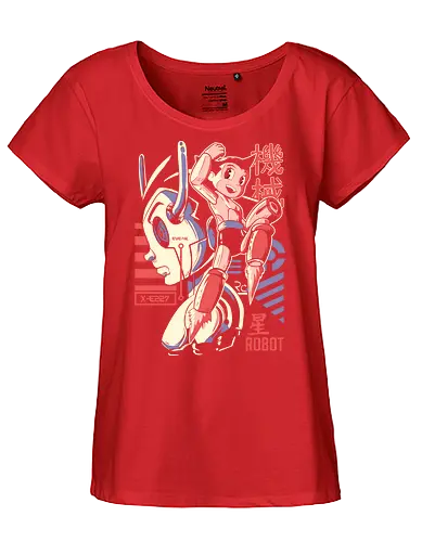 Supersonic Flight - astro boy, flying robot, retro anime, robot kid, anime action, classic japan, vintage manga, futuristic hero - Fairtrade Girl Shirt
