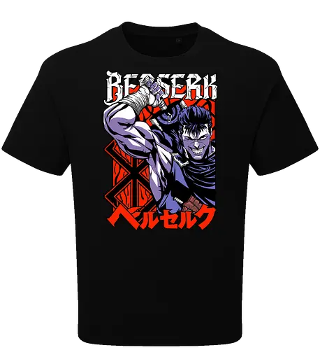 Guts Berserker Rage - berserk, guts, berserker armor, dark anime, sword warrior, manga art, dark fantasy, anime battle - Oversize T-Shirt
