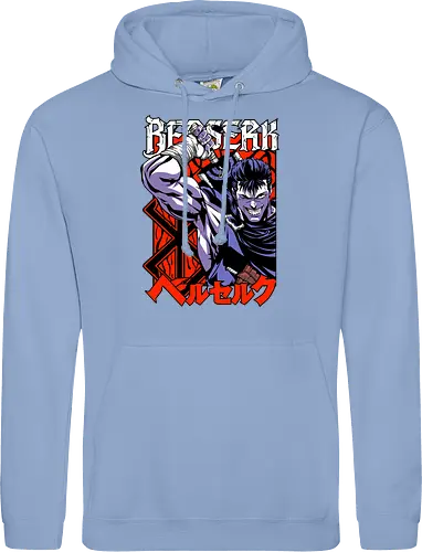 Guts Berserker Rage - berserk, guts, berserker armor, dark anime, sword warrior, manga art, dark fantasy, anime battle - Standard Hoodie