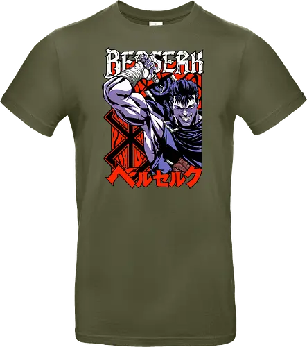 Guts Berserker Rage - berserk, guts, berserker armor, dark anime, sword warrior, manga art, dark fantasy, anime battle - Standard T-Shirt