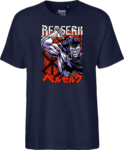 Guts Berserker Rage - berserk, guts, berserker armor, dark anime, sword warrior, manga art, dark fantasy, anime battle - Fairtrade T-Shirt