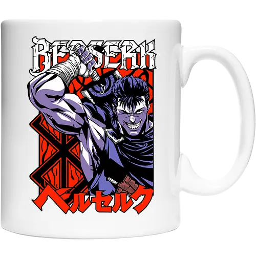 Guts Berserker Rage - berserk, guts, berserker armor, dark anime, sword warrior, manga art, dark fantasy, anime battle - Cup