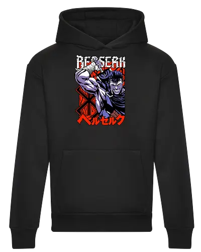 Guts Berserker Rage - berserk, guts, berserker armor, dark anime, sword warrior, manga art, dark fantasy, anime battle - Heavyweight Hoodie