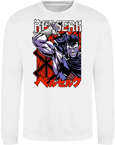Guts Berserker Rage - berserk, guts, berserker armor, dark anime, sword warrior, manga art, dark fantasy, anime battle - Sweatshirt