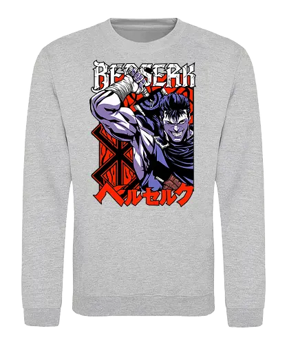 Guts Berserker Rage - berserk, guts, berserker armor, dark anime, sword warrior, manga art, dark fantasy, anime battle - Sweatshirt