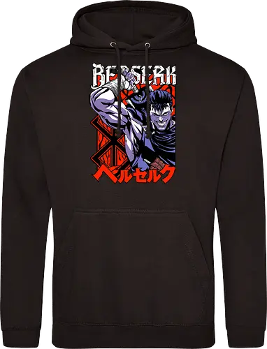 Guts Berserker Rage - berserk, guts, berserker armor, dark anime, sword warrior, manga art, dark fantasy, anime battle - Standard Hoodie