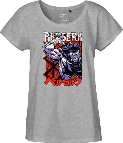 Guts Berserker Rage - berserk, guts, berserker armor, dark anime, sword warrior, manga art, dark fantasy, anime battle - Fairtrade Girl Shirt