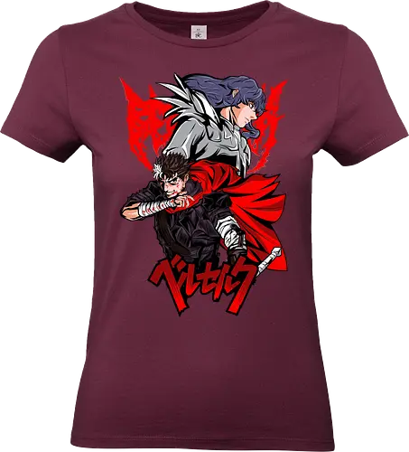 Guts vs Griffith Fate Clash - berserk, guts, griffith, anime rivalry, dark fantasy, manga scene, epic battle, anime aesthetic - Standard T-Shirt (Women)