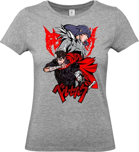 Guts vs Griffith Fate Clash - berserk, guts, griffith, anime rivalry, dark fantasy, manga scene, epic battle, anime aesthetic - Standard T-Shirt (Women)