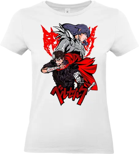 Guts vs Griffith Fate Clash - berserk, guts, griffith, anime rivalry, dark fantasy, manga scene, epic battle, anime aesthetic - Standard T-Shirt (Women)