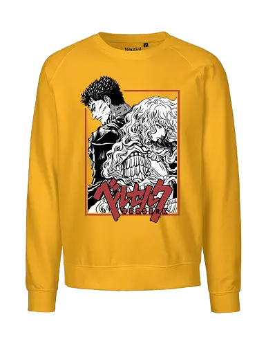 Guts & Griffith Twisted Fate - berserk, guts, griffith, anime rivalry, dark fantasy, manga scene, tragic bond, seinen anime - Fairtrade Sweatshirt