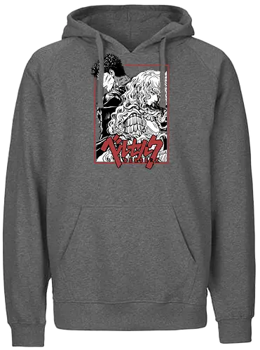 Guts & Griffith Twisted Fate - berserk, guts, griffith, anime rivalry, dark fantasy, manga scene, tragic bond, seinen anime - Fairtrade Hoodie
