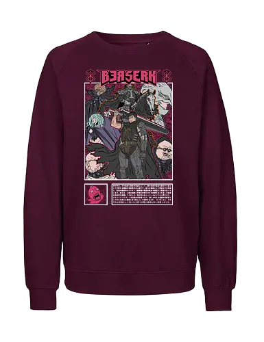 Berserk Dark Journey - berserk, anime group, manga story, dark fantasy, epic journey, seinen anime, character lineup, anime art - Fairtrade Sweatshirt