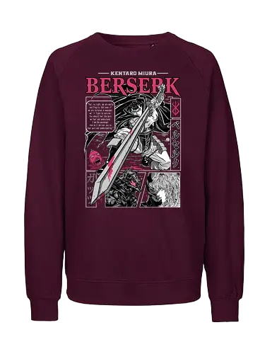 Eternal Struggle - berserk, guts, manga panel, dark anime, struggle theme, sword warrior, seinen manga, anime art - Fairtrade Sweatshirt