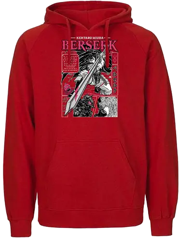 Eternal Struggle - berserk, guts, manga panel, dark anime, struggle theme, sword warrior, seinen manga, anime art - Fairtrade Hoodie