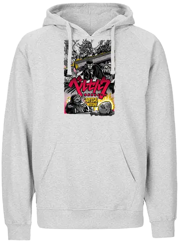 Berserk Abyssal War - berserk, dark creatures, anime battle, horror fantasy, manga art, chaos scene, seinen anime, epic fight - Fairtrade Hoodie