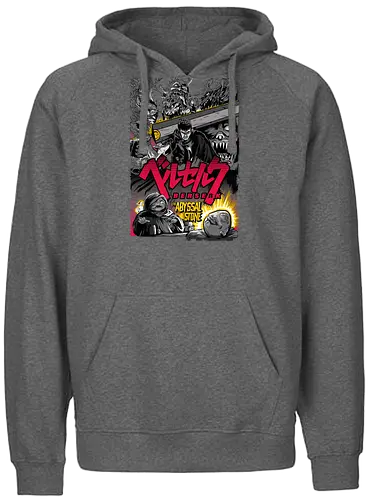 Berserk Abyssal War - berserk, dark creatures, anime battle, horror fantasy, manga art, chaos scene, seinen anime, epic fight - Fairtrade Hoodie