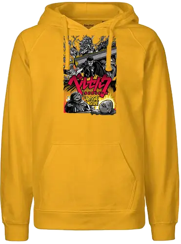 Berserk Abyssal War - berserk, dark creatures, anime battle, horror fantasy, manga art, chaos scene, seinen anime, epic fight - Fairtrade Hoodie