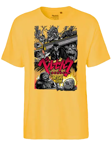 Berserk Abyssal War - berserk, dark creatures, anime battle, horror fantasy, manga art, chaos scene, seinen anime, epic fight - Fairtrade T-Shirt