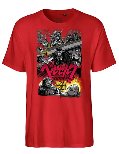 Berserk Abyssal War - berserk, dark creatures, anime battle, horror fantasy, manga art, chaos scene, seinen anime, epic fight - Fairtrade T-Shirt