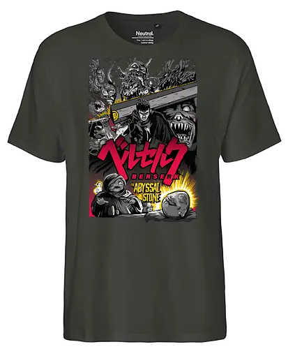Berserk Abyssal War - berserk, dark creatures, anime battle, horror fantasy, manga art, chaos scene, seinen anime, epic fight - Fairtrade T-Shirt