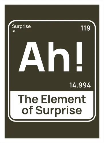 Lustiges Chemie-Design – Element der Überraschung „Ah“ Geek Humor