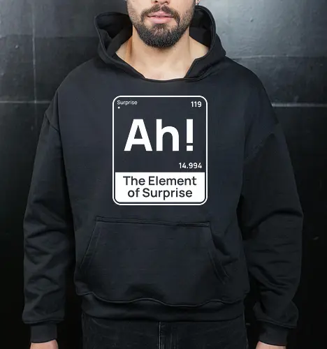 Lustiges Chemie-Design – Element der Überraschung „Ah“ Geek Humor