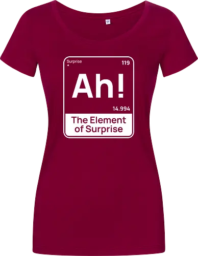 Lustiges Chemie-Design – Element der Überraschung „Ah“ Geek Humor