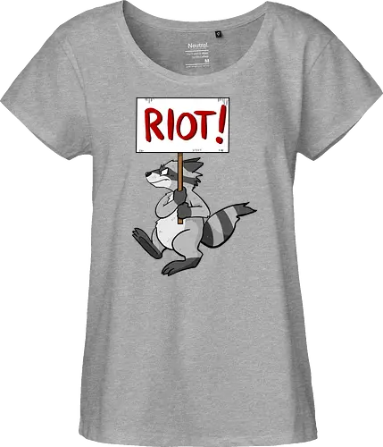 Riot Raccoon Neu - Raccoon, Waschbär, Demo - Fairtrade Girl Shirt