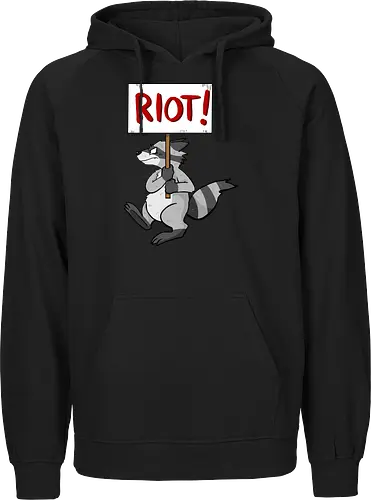 Riot Raccoon Neu - Raccoon, Waschbär, Demo - Fairtrade Hoodie