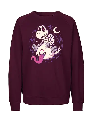Ghost Ride Buddies - ghost, spooky, halloween, horror, game, gamer, cute, kawaii, creepy, boo, retro, arcade, geek, nerd, dark, cartoon, fun, character, pop, alt - Fairtrade Sweatshirt