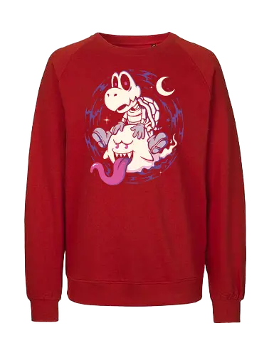 Ghost Ride Buddies - ghost, spooky, halloween, horror, game, gamer, cute, kawaii, creepy, boo, retro, arcade, geek, nerd, dark, cartoon, fun, character, pop, alt - Fairtrade Sweatshirt